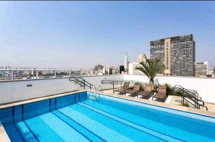 Studio Flex Com Garagem E Piscina No Centro De Sp ساو باولو المظهر الخارجي الصورة