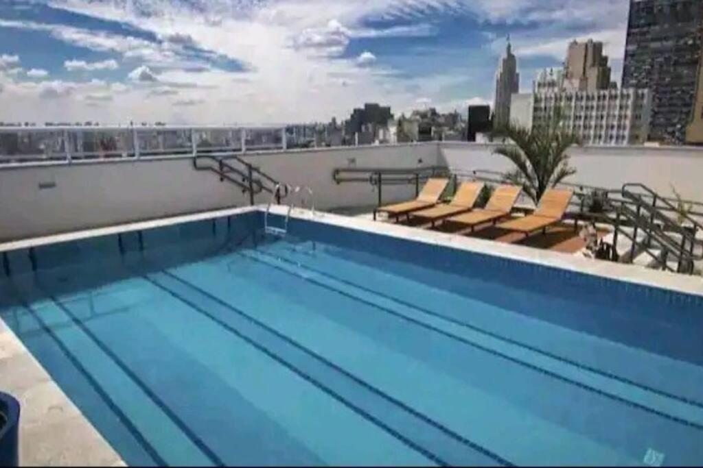 Studio Flex Com Garagem E Piscina No Centro De Sp ساو باولو المظهر الخارجي الصورة